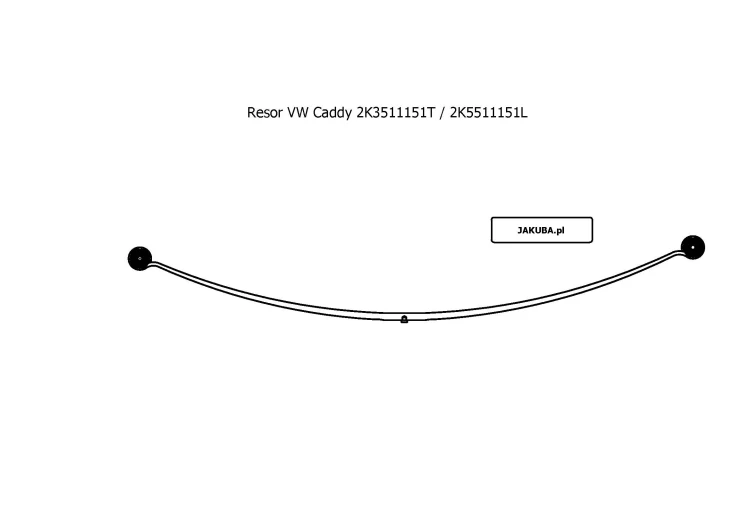 Resor VW Caddy tylny 1-piórowy wzmocniony 2K3511151T